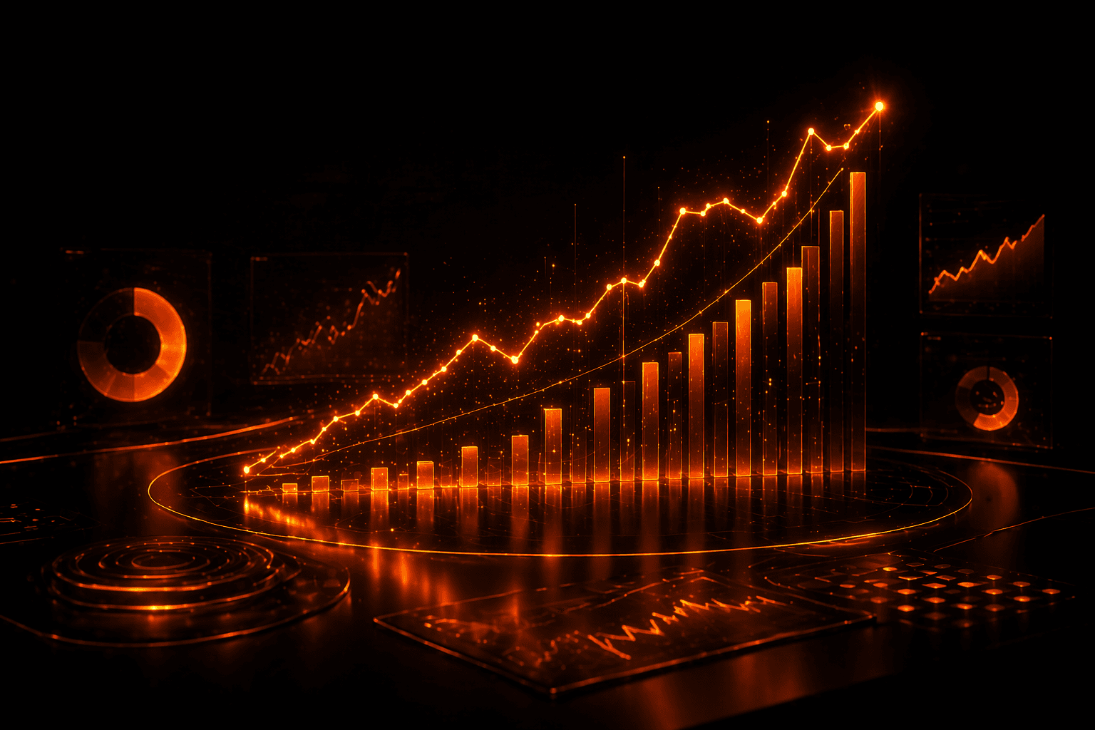 SaaS marketing analytics dashboard showing growth trends, attribution, and performance visibility.